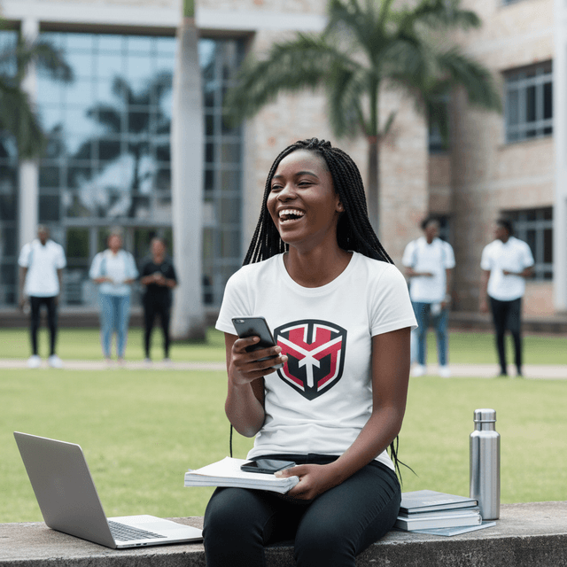 RedShield Esports — branded merch delivered to Amara O. in Kisumu