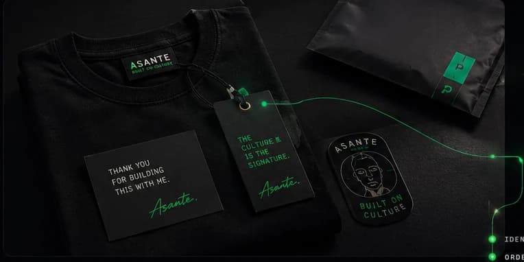 Signature Brand Kit with custom hang tags, neck labels, Culture Key cards, stickers, and packaging